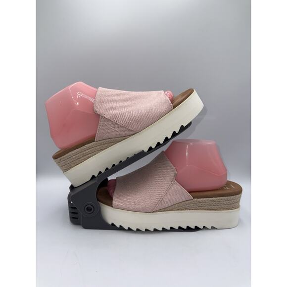 Women's Shoes TOMS‎ DIANA MULE Platform Wedge Sandals Size W 9.5 Ballet Pink - Picture 4 of 9